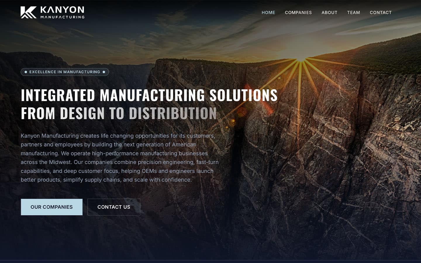 Kanyon Manufacturing website