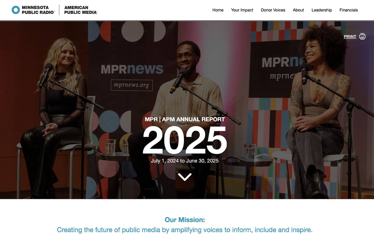 Minnesota Public Radio website